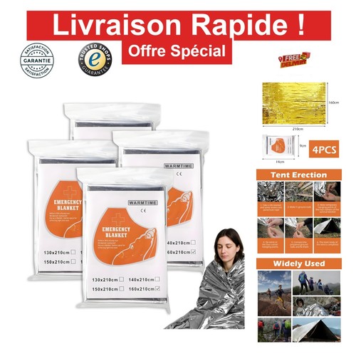 Lot couvertures de survie - de, 4