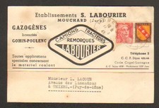 MOUCHARD (39) CAMIONS TRACTEURS REMORQUES GAZOGENES "Ets. S. LABOURIER" en 1947