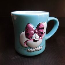 Bol tasse DIDDLINA faïence barbotine vert rose vintage art déco DIDDL N7345