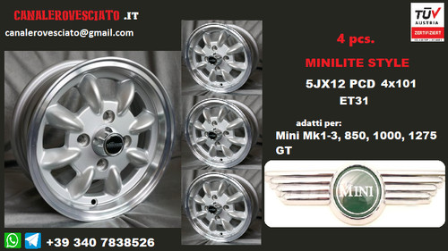 Jantes alliage minilite 12 - alliage, 5j