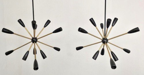 Paire lustre sputnik noir - sputnik,