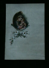 image pieuse vierge et l'enfant sur papier parchemin