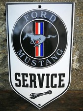 Plaque émaillée FORD MUSTANG SERVICE Enamel Sign no Chevrolet Harley Dodge