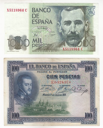 Espagne 1000 100 pesetas - 100,