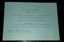 CINEMA CARTON D'INVITATION