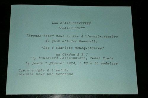 Cinema carton invitation - carton, d'invitation