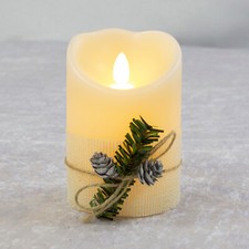 Noël LED Cire Pilier Bougie