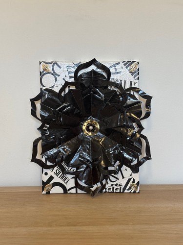Tableau collage fleur - tableau,