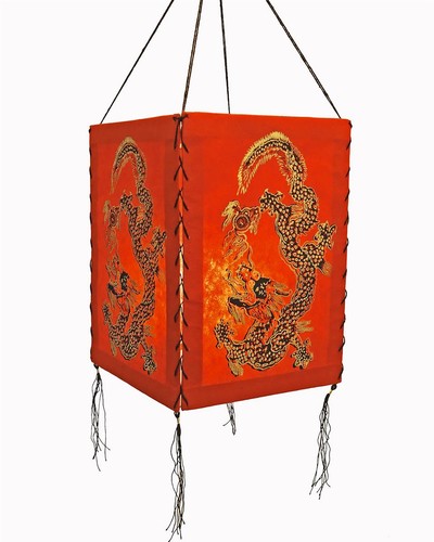 Abat jour dragon rouge - dragon,, rouge,