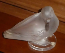Lalique superbe Figurine CANARD sur socle CRISTAL Givre signe LALIQUE Magnifique