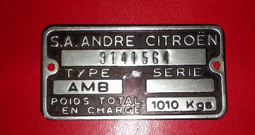 Ancienne plaque chassis - ancienne,