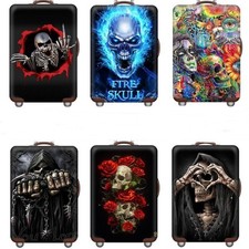 Housse de protection pour bagage crâne 3D anti-poussière pour valise de voyage chariot