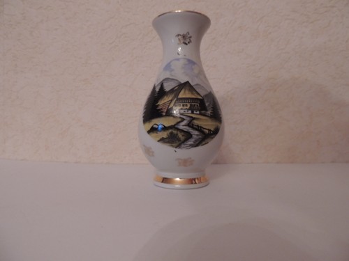 Vase décoré chalet - , montagne