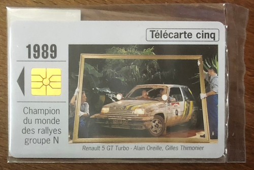 Telecarte renault 1989 réf - 5u,