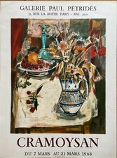 AFFICHE CRAMOYSAN 1968 GALERIE PETRIDÈS IMP DESJOBERT ORIGINAL FRENCH POSTER