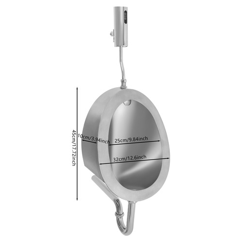Urinals oval silver stainless - silver,