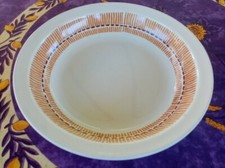 Plat Rond Creux ancien Demi Porcelaine KG Lunéville France Modèle Luçon