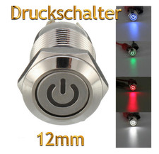 Bouton poussoir encastré 12mm