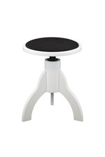 Tabouret De Piano, Rond, Blanc