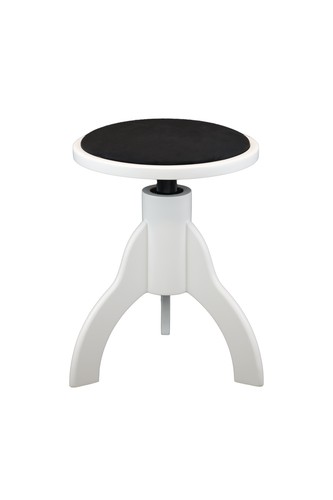 Tabouret piano rond blanc - tabouret, piano,