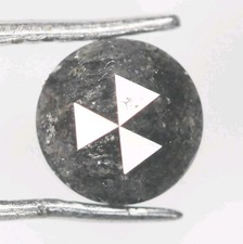 0,44 CT Diamant Naturel Loose Rose Cut 4,6 MM Diamant Sel Et Poivre