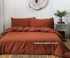 100% Coton Housse de Couette Consolateur / Fermeture Solide Rouille Color 300 TC