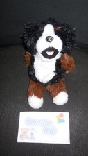 doudou peluche chien St Bernard bouvier bernois noir marron KINDER