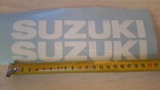 2x Stickers de réservoir SUZUKI Blanc BRILLANT