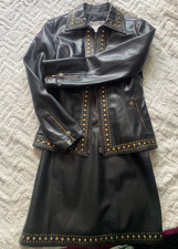 Veste et Robe en cuir MOSCHINO
