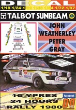DECAL TALBOT SUNBEAM LOTUS