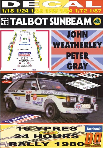 Decal talbot sunbeam - decal,