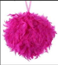 Boule de plume 30 cm fuchsia