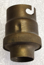 Douille B22 Pas de 16,85 en Laiton et Porcelaine TBE