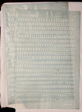 Letraset 48pt+42pt PLANTIN BOLD CONDENSED 1625+1626 _ transfert caractères typo