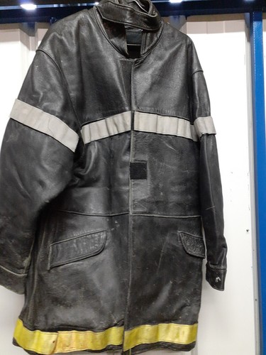 Veste cuir pompier feux - pompier,