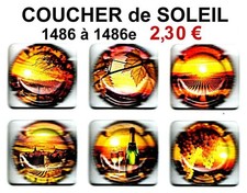 CAPSULES  de  CHAMPAGNE COUCHER de SOLEIL  1486 à 1486e