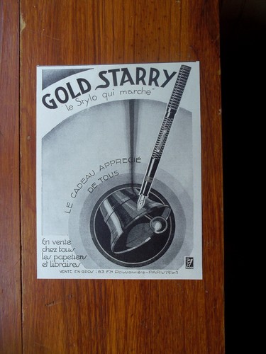 Publicité stylo plume gold - stylo,