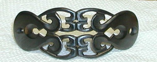 Bamboo wood hair barrette - wood, (2)