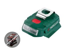 Parkside Adaptateur de Batterie 20V avec LED et Prises de Recharge USB Bricolage