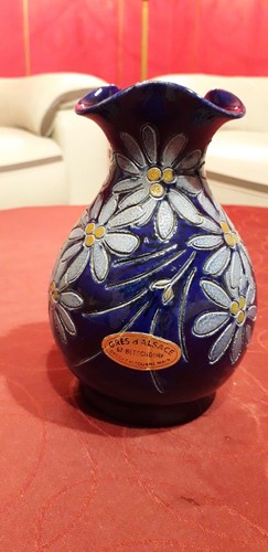 Poterie betschdorf vase bleu - poterie, betschdorf-vase