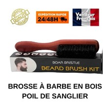 Brosse à barbe en bois poil