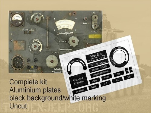 Black kit plaquette label - kit, alu