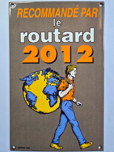 Plaque émaillée routard - du,