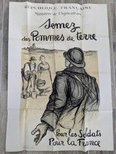 Affiche. Semez des pommes de terre. Hautot. Vers 1915. 72 cm x 105 cm