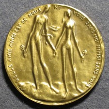 Médaille Art Déco Amour par