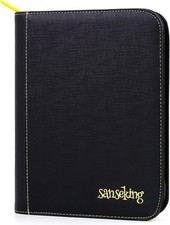 Portfolio 4-pocket Noir avec fermeture Zip - Sanseking