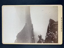 Suisse, Chillon Vintage print. Carte cabinet M. Nestler, Photo. Tirage album