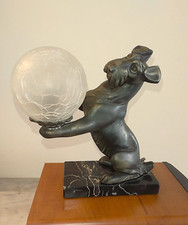 RARE ICONIQUE LAMPE IRENEE ROCHARD FOX TERRIER ART DECO