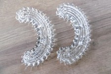 2 ANCIENS ELEMENTS PLAQUE EN VERRE MURANO POUR MIROIR VENITIEN VENISE