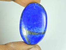 Cabochon de forme ovale en lapis-lazuli naturel 24 x 37 x 07 mm pierre précie...
